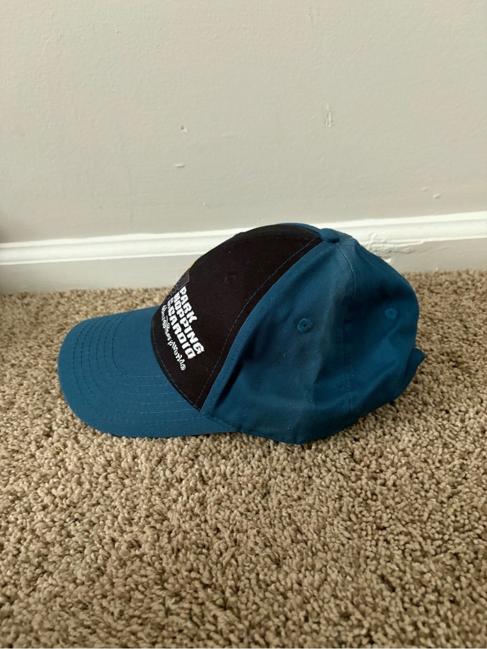 Disney Teal and Black 'Park Hopping Is My Cardio' Baseball Cap - Picture 2 of 3